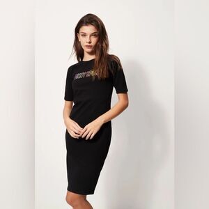 DKNY Sport Womens Ombre Logo Dress Black Size Small NWTs